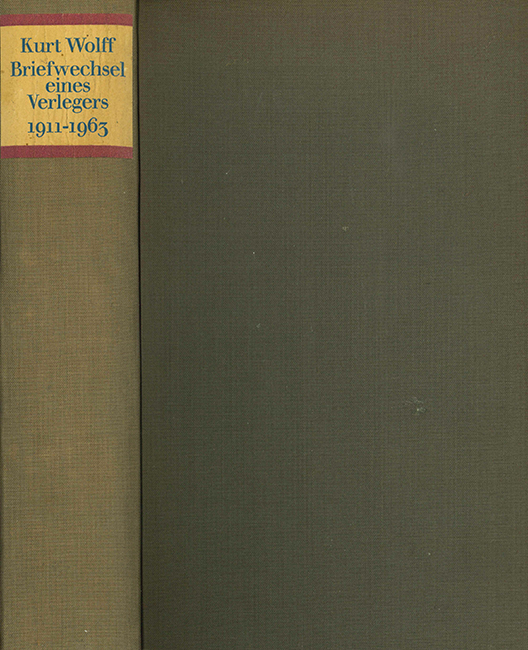 Wolff, Briefwechsel eines Verlegers