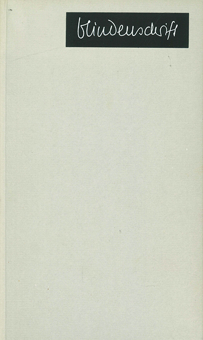 Enzensberger, H.M., Blindenschrift