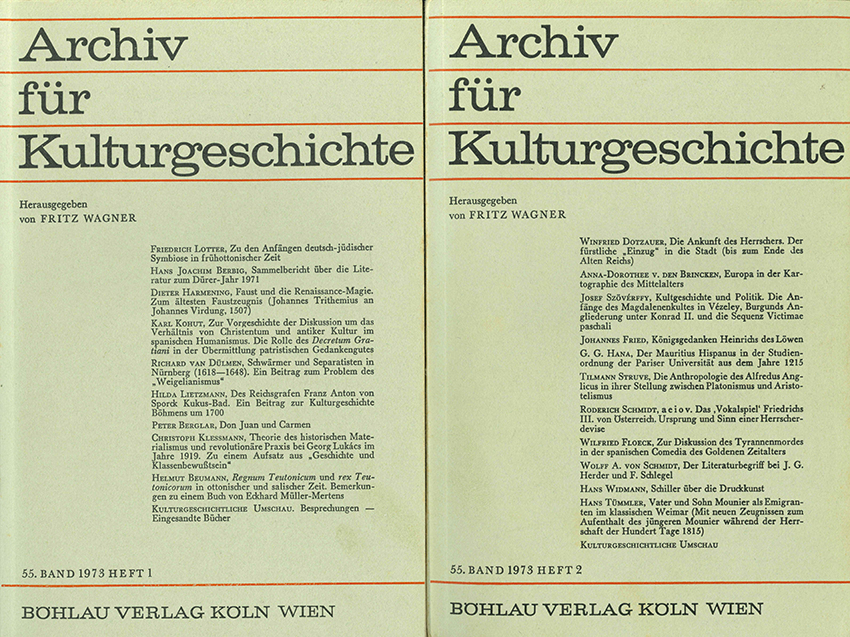 Archiv für Kulturgesch. 1973/1+2