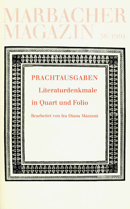 Marbacher Magazin 058 (Prachtausgaben)