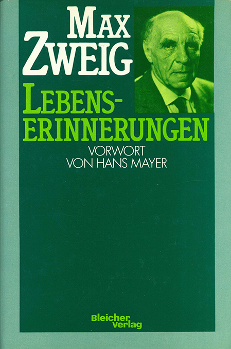 Zweig, M., Lebenserinnerungen