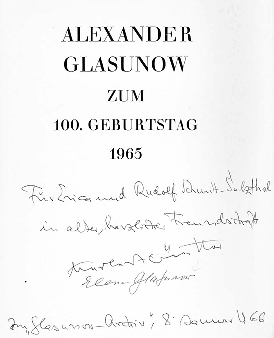 Günther, Alexander Glasunow