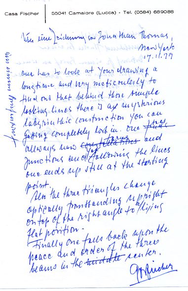 Bermann-Fischer, Eigenhänd. Brief