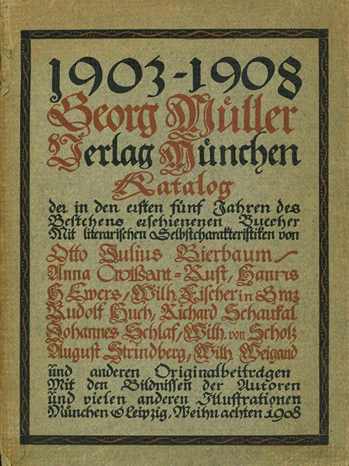1903 - 1908. Georg Müller Verlag