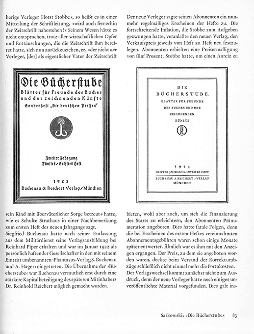 Sarkowski, Die Bücherstube