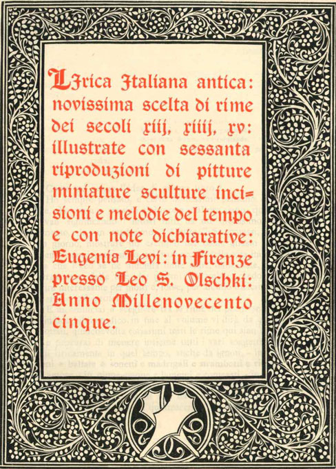 Lyrica Italiana antica