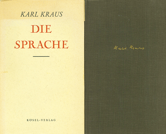 Kraus, Die Sprache
