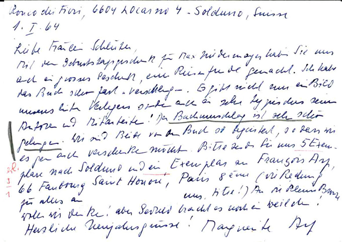 Arp, M., Eigenhänd. Photopostkarte