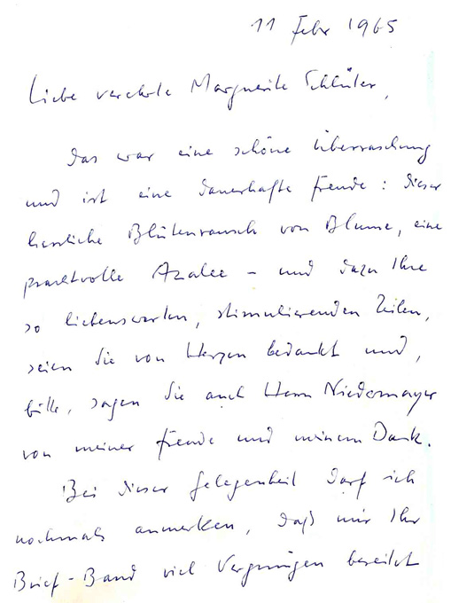 Keller, H.P., Eigenhänd. Brief