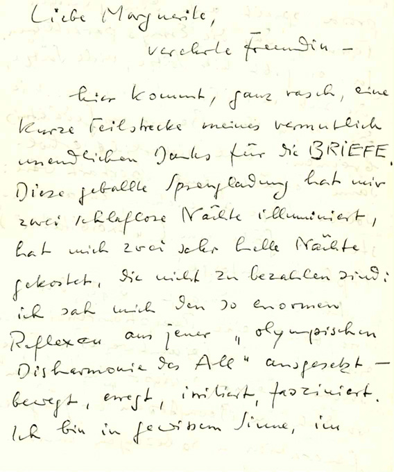 Keller, H.P., Eigenhänd. Brief