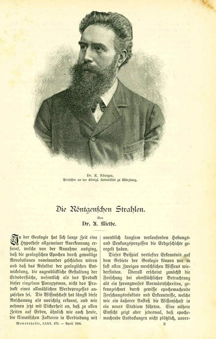 Miethe, A., Die Röntgenschen Strahlen