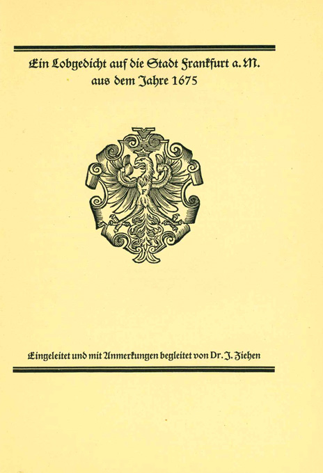 Ziehen, Ein Loblied auf die Stadt Frankfurt