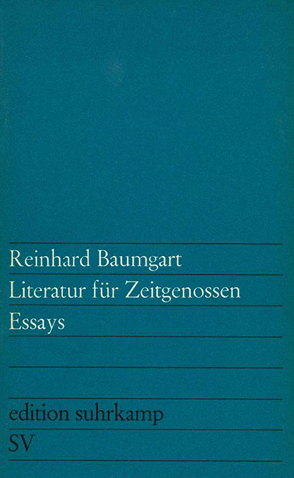 Baumgart, Literatur für Zeitgenossen