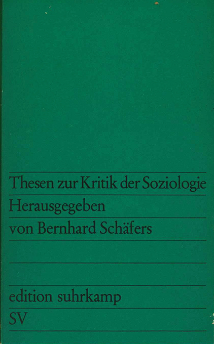 Schäfers, Thesen zur Kritik
