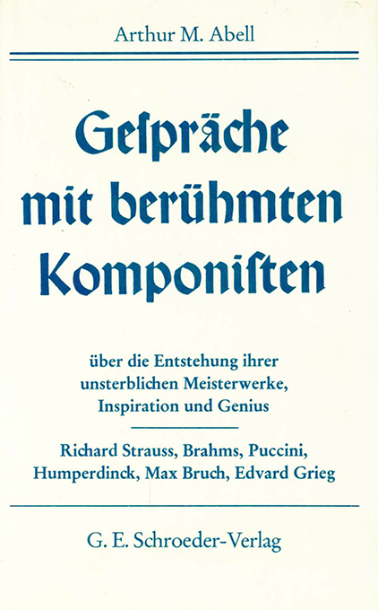 Abell, Gespräche mit berühmten Komponisten 1981