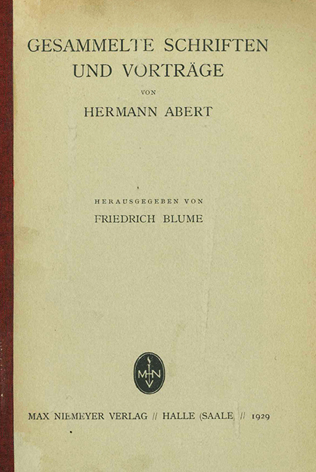 Abert, Gesammelte Schriften