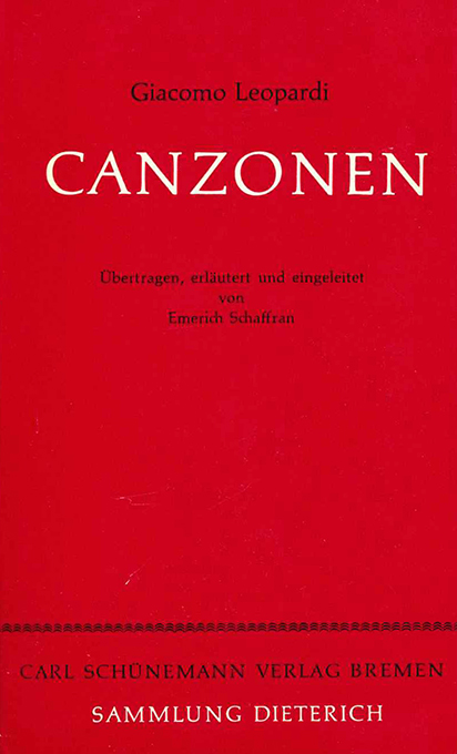 Leopardi, Canzonen