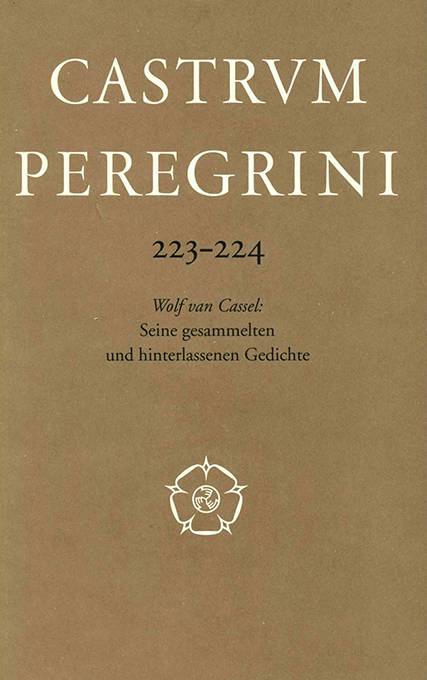 Cassel, Seine gesammelten und hinterlass. Gedichte