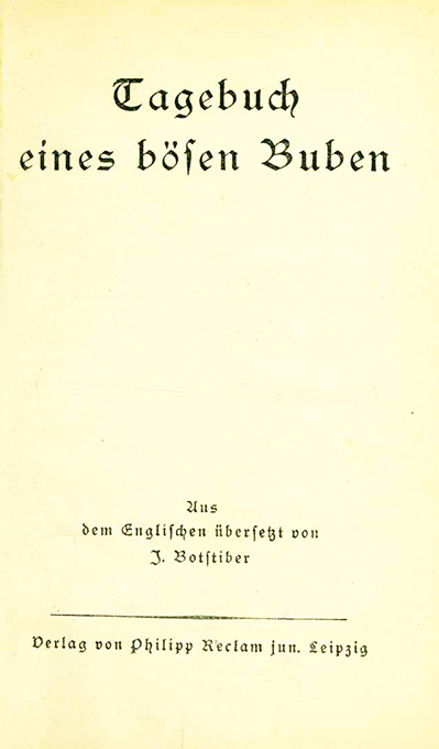 Victor, Tagebuch eines bösen Buben