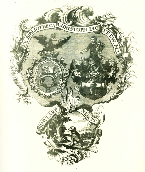 Wiese, Exlibris aus der Universitätsbibliothek München