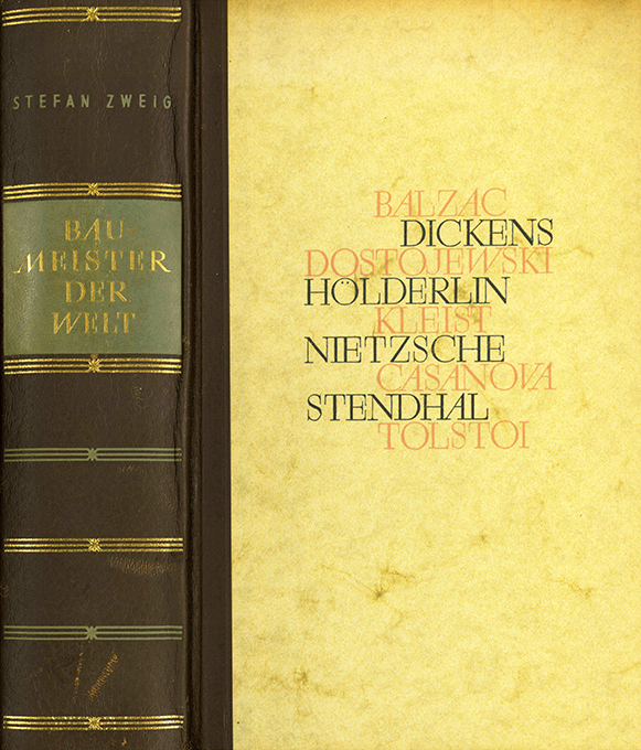 Zweig, St., Baumeister der Welt 1958 (Buch-Gemeinschaft)