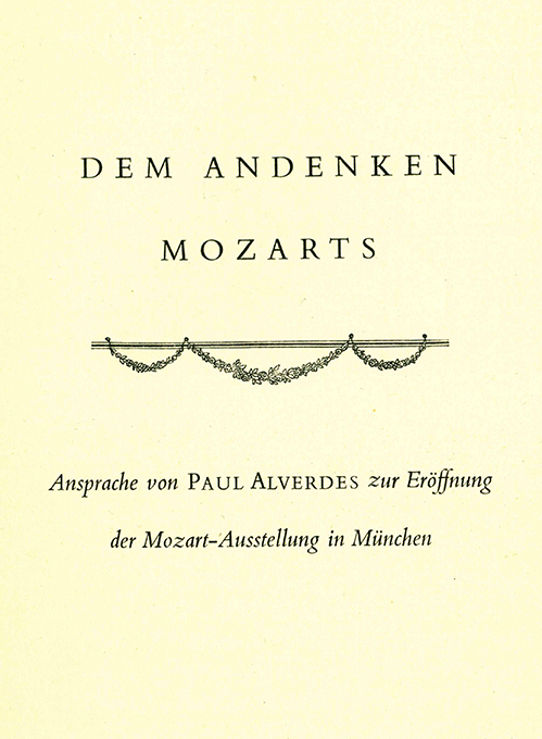 Alverdes, Dem Andenken Mozarts