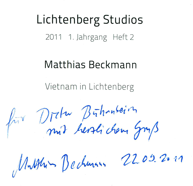 Beckmann, M., Vietnam in Lichtenberg