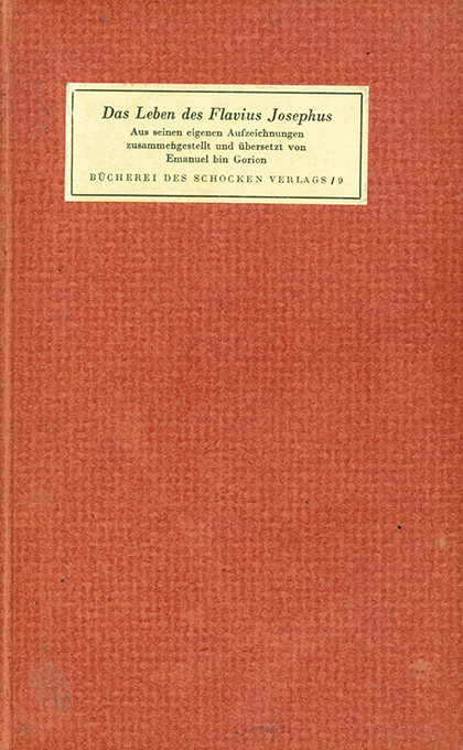 Leben des Flavius Josephus, Das 1937 5.-7. Tsd.