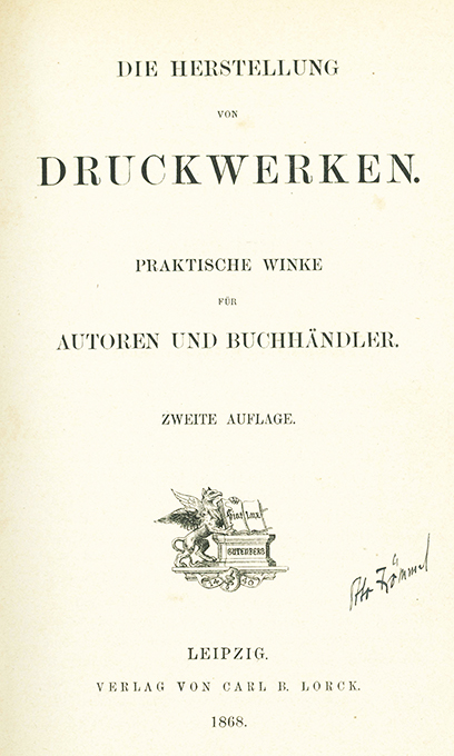 Lorck, Die Herstellung von Druckwerken 1868
