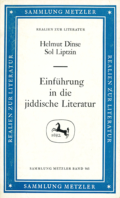 Dinse, Liptzin, Einführung in die jiddischer Literatur