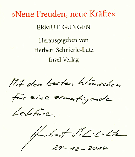 Neue Freuden, neue Kräfte