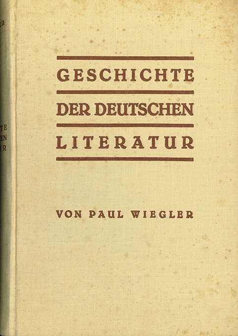 Wiegler, Geschichte der deutschen Literatur I