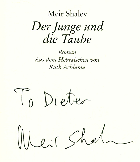 Shalev, Der Junge (Widmung)