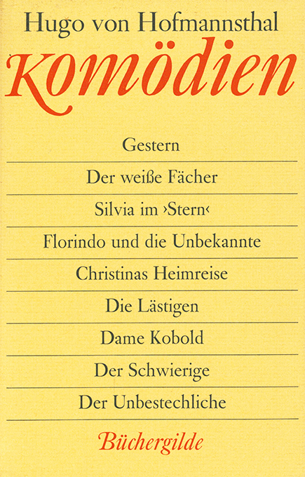 Hofmannsthal, Komödien