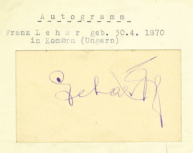 Decsey, Franz Lehár