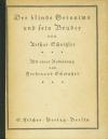 Schnitzler, Der blinde Geronim