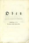 Klopstock, Oden 1771 EA