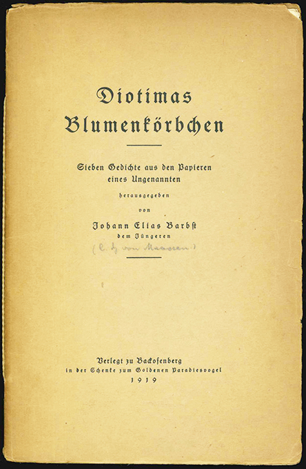 Maassen, Diotimas Blumenkörbchen